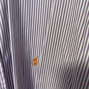 Worn,Ralph Lauren Purple Striped Men's Shirt